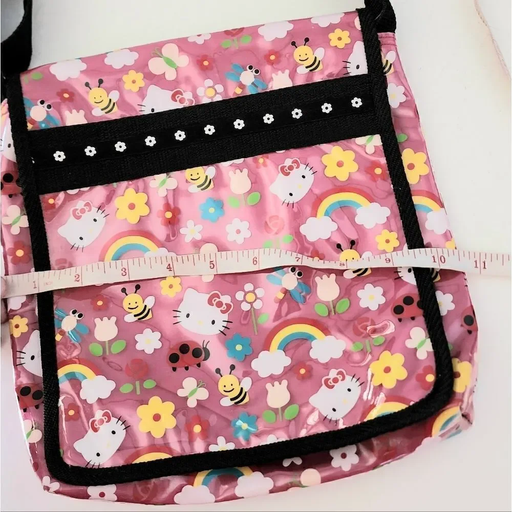 Hello Kitty Sanrio Girls Crossbody Messenger Bag Pink Rainbow Kitty